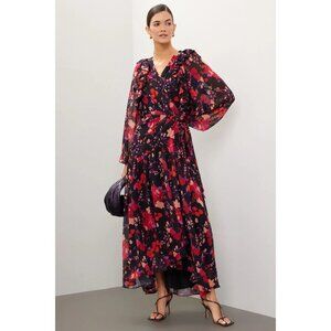 Slate & Willow Floral Midi Wrap Dress